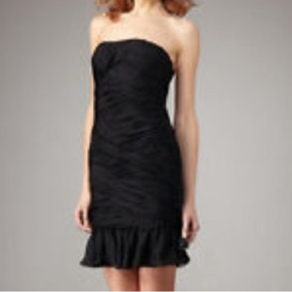Halston Heritage - Zoe Black Strapless Silk Cocktail Party Dress - Sz 2 - NWOT - Picture 11 of 11